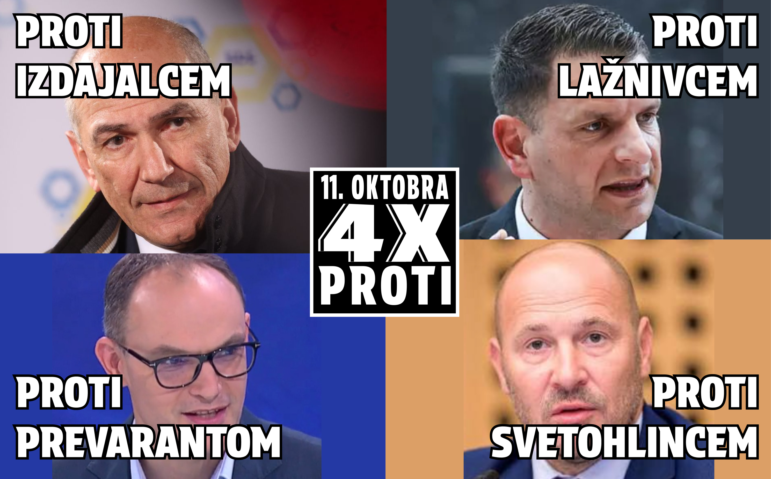 4x PROTI plakat