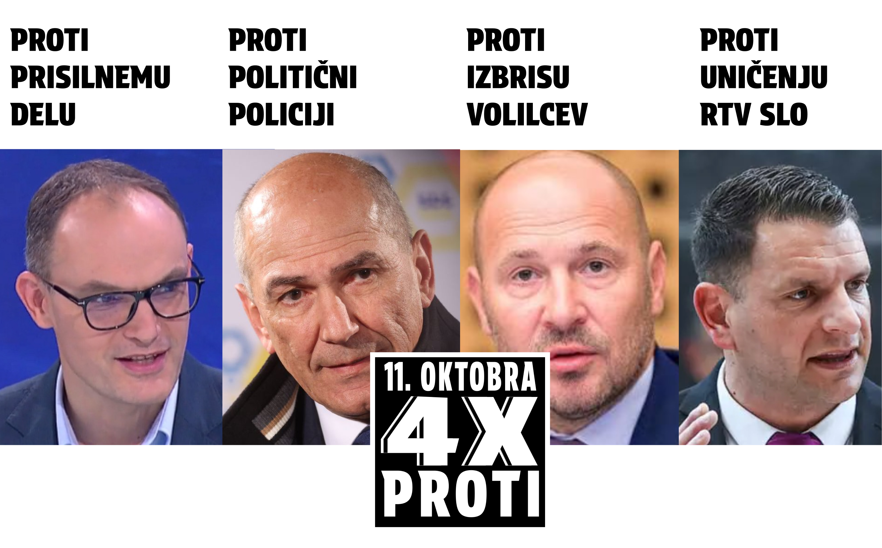 4x PROTI plakat