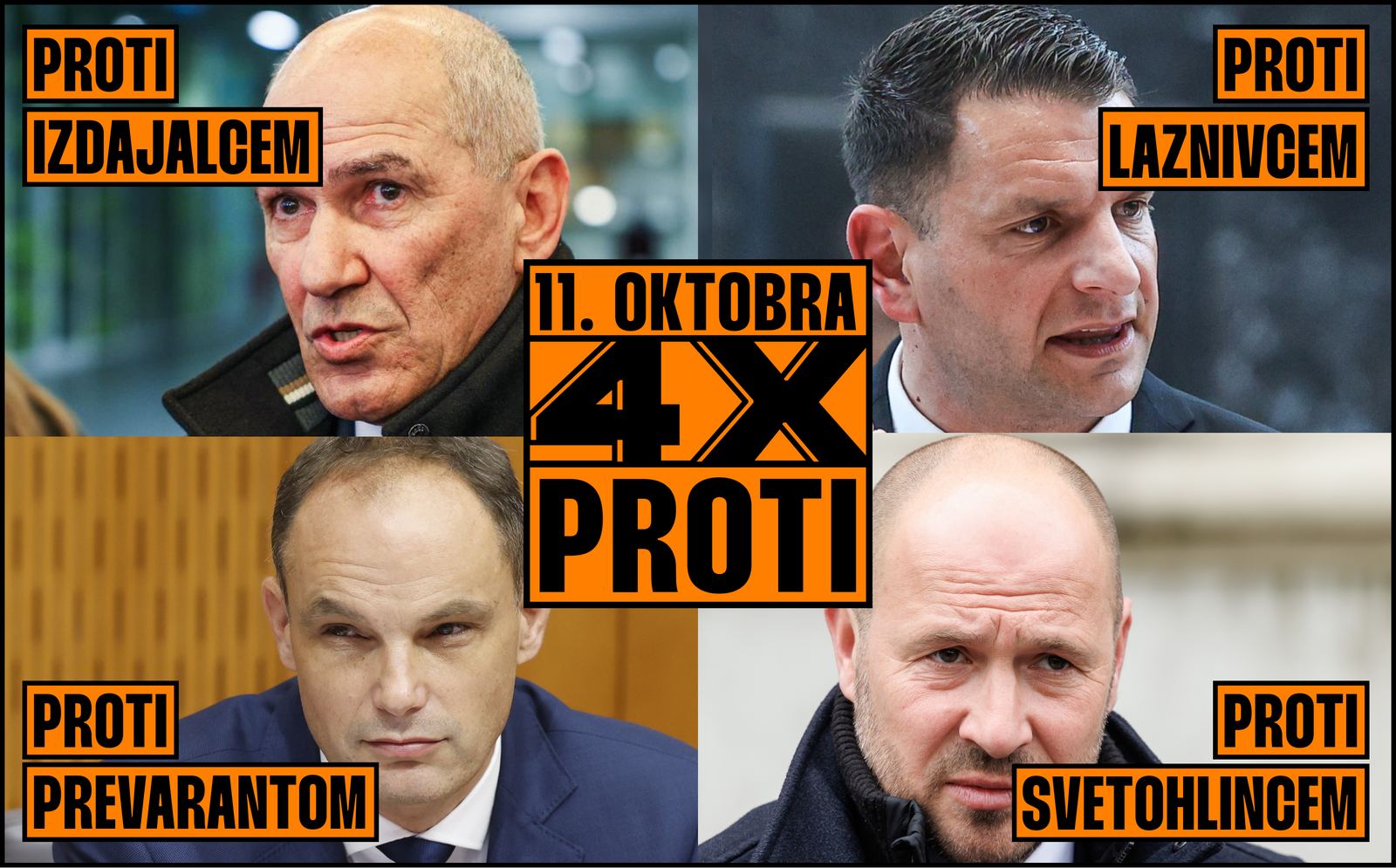 4x PROTI plakat